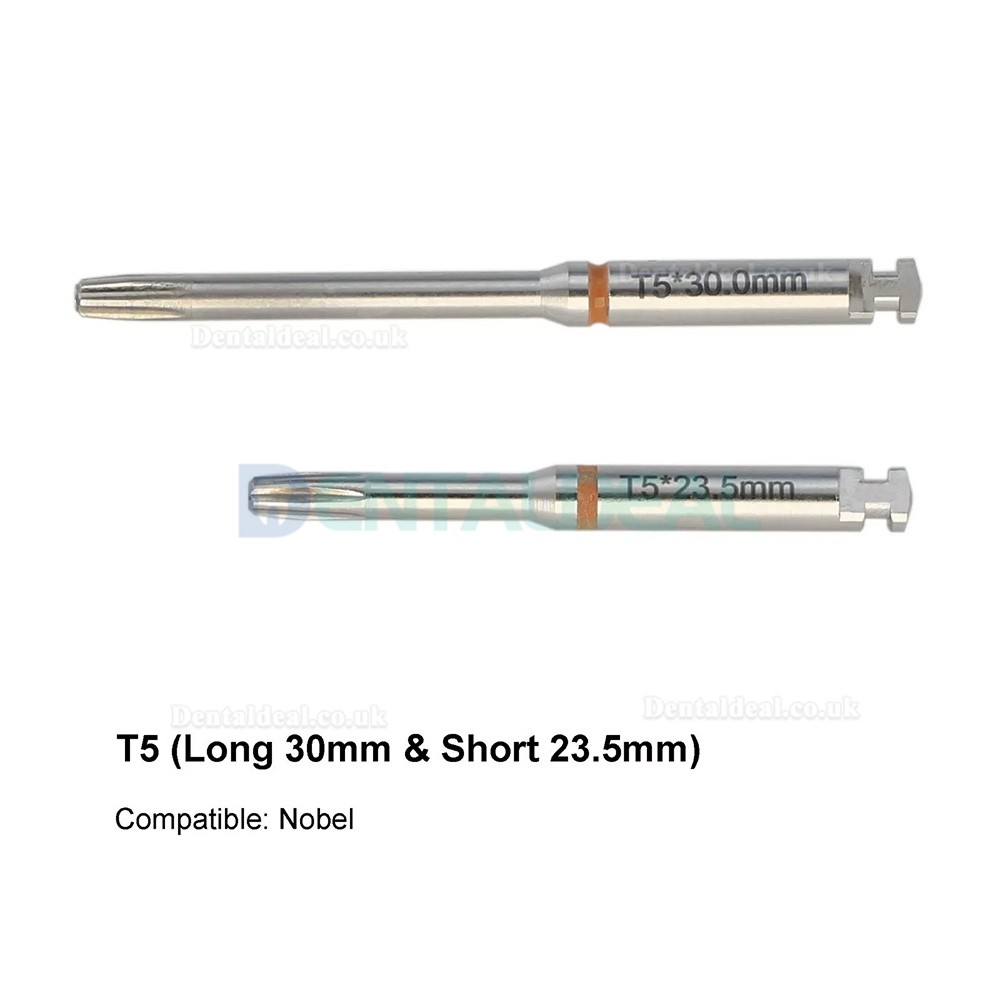 Dental Implant Hex Abutment Latch Driver Set in Stainless Steel Long and Short